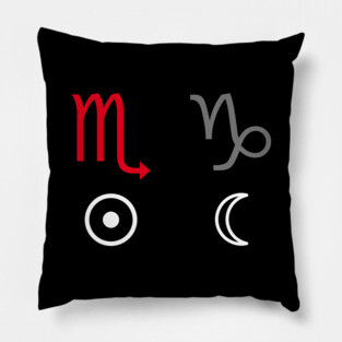 Scorpio Sun Capricorn Moon Zodiac Sign Pillow
