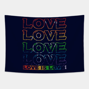 Gay Pride - Rainbow of Love Tapestry