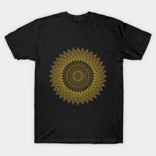 Gold and black mandala T-Shirt