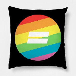 Equal rights rainbow circle Pillow