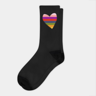 Small Rainbow Heart Socks