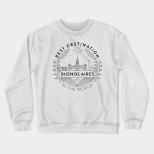 Buenos Aires Minimal Badge Design Crewneck Sweatshirt