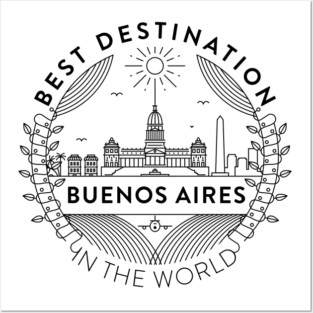 Buenos Aires Minimal Badge Design Posters and Art