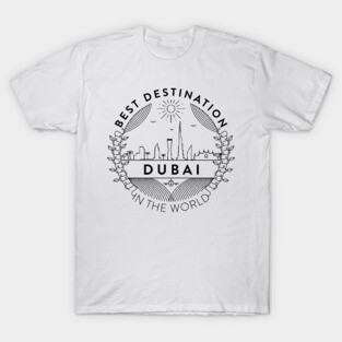 Dubai Minimal Badge Design T-Shirt