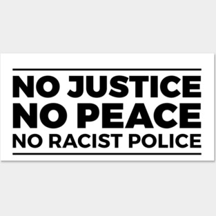 No Racist Police Posters and Art