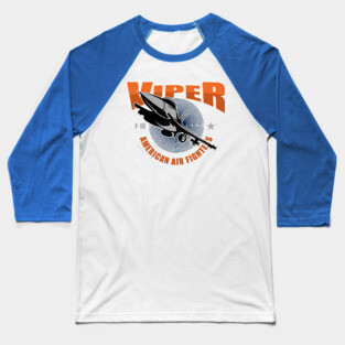 F-16 Viper Patch Baseball T-Shirt