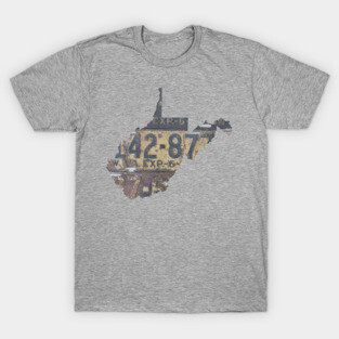 Vintage West Virginia License Plates T-Shirt