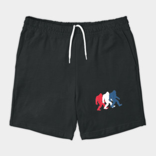 4th of July Bigfoot Red White and Blue Gift Sasquatch Merica Shorts