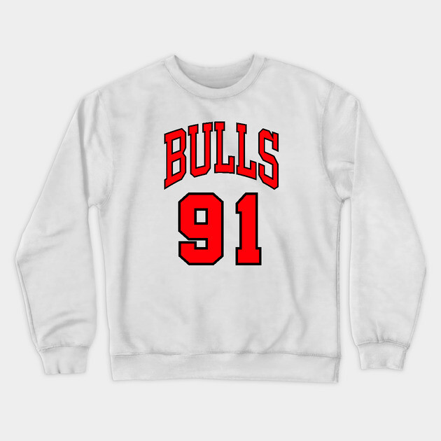 Dennis Rodman 91 Jersey Dennis Rodman Crewneck Sweatshirt