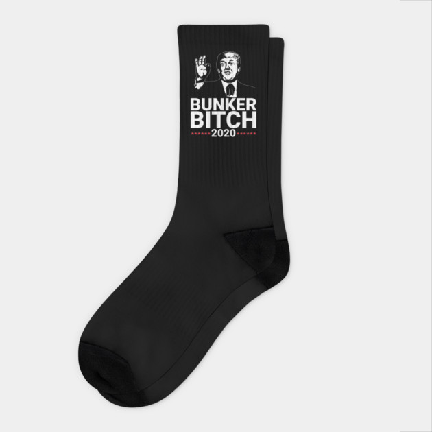 Bunker Bitch 2020 President Trump Socks by belownormal