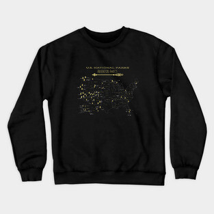 national parks in america - usa hiking Crewneck Sweatshirt