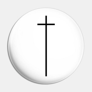 Stylish modern cross design Pin