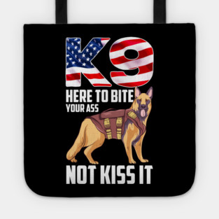K9 Unit American Flag Patriotic German Shepherd Tote