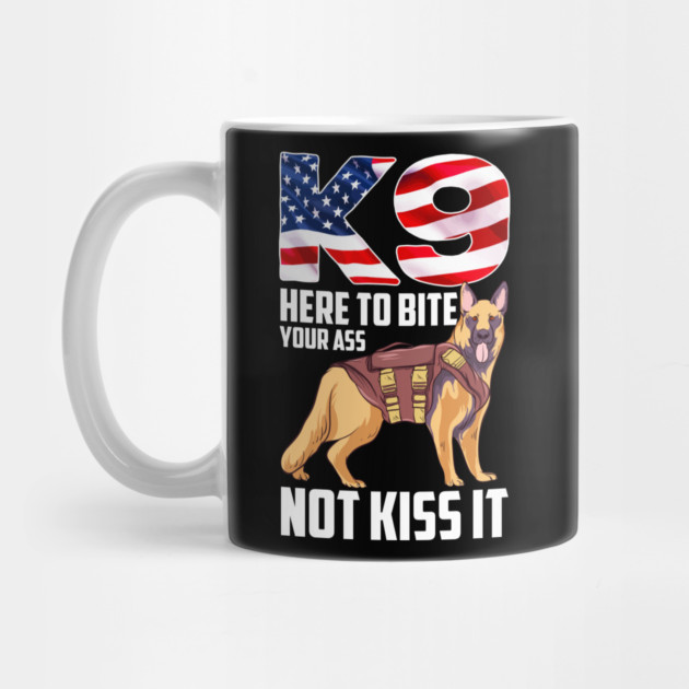 K9 Unit American Flag Patriotic German Shepherd by creative