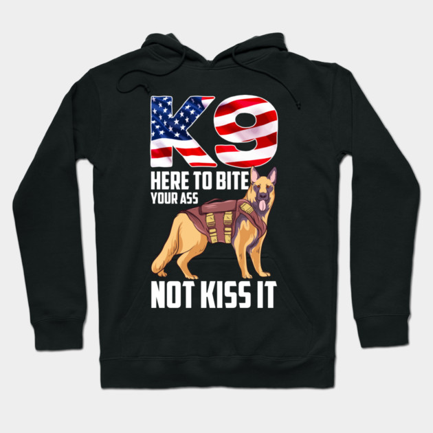 K9 Unit American Flag Patriotic German Shepherd Hoodie by creative
