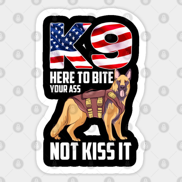 K9 Unit American Flag Patriotic German Shepherd Sticker by creative