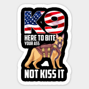 K9 Unit American Flag Patriotic German Shepherd Magnet