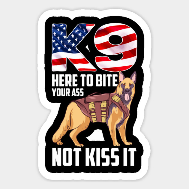 K9 Unit American Flag Patriotic German Shepherd Magnet by creative
