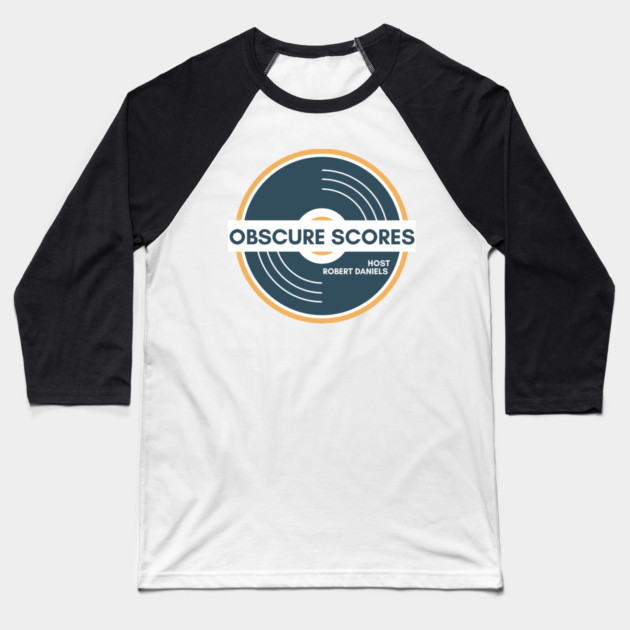 Obscure Scores Logo Baseball T-Shirt by Visions In Sound Store