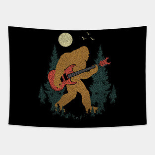 Sasquatch Guitar Tapestry