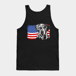 Proud Catahoula Leopard Dog American Pride Tank Top