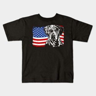 Proud Catahoula Leopard Dog American Pride Kids T-Shirt