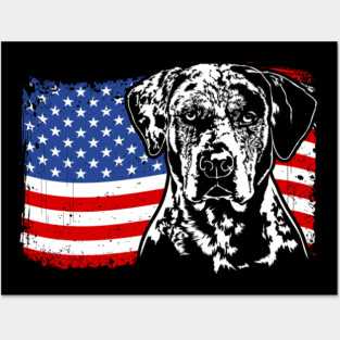 Proud Catahoula Leopard Dog American Pride Posters and Art