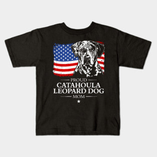 Proud Catahoula Leopard Dog Mom Kids T-Shirt