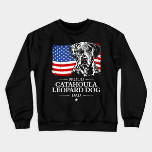 Proud Catahoula Leopard Dog Dad Crewneck Sweatshirt