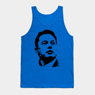 Elon Musk Portrait Pop Art Tank Top
