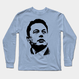 Elon Musk Portrait Pop Art Long Sleeve T-Shirt