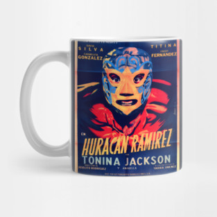 Vintage Mexican Cinema Icons Lucha Libre Mug