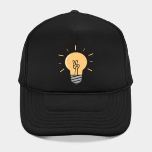 Cute Lightbulb peace sign t-shirt Hat