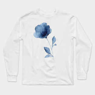 Indigo Flower Long Sleeve T-Shirt
