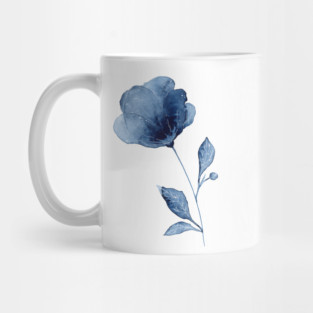 Indigo Flower Mug
