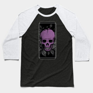 Purple Skull Face Baseball T-Shirt