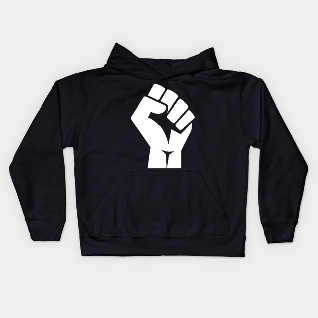 Black Power Fist, black lives matter, civil rights Kids Hoodie by UrbanLifeApparel