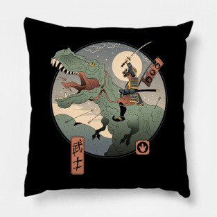 Jurassic Samurai Pillow