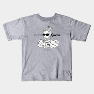 Quarantine Queen - B&W Kids T-Shirt