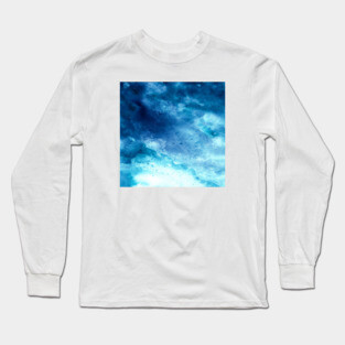 Sea Waves Blue Tie Dye Long Sleeve T-Shirt