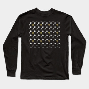 Dark Irish Beer Pattern Long Sleeve T-Shirt