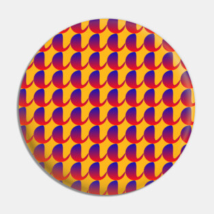 Retro Gradient Paisley Pattern Pin