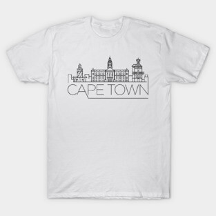 Cape Town Minimal Skyline T-Shirt
