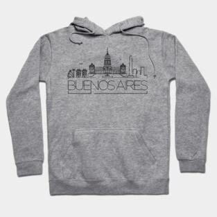 Buenos Aires Minimal Skyline Hoodie
