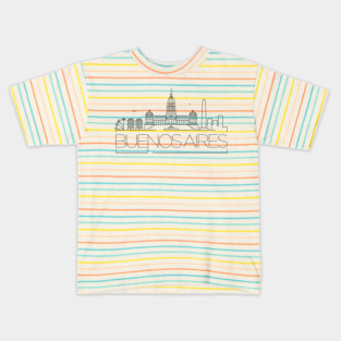 Buenos Aires Minimal Skyline Kids T-Shirt