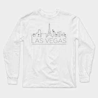 Las Vegas Minimal Skyline Long Sleeve T-Shirt
