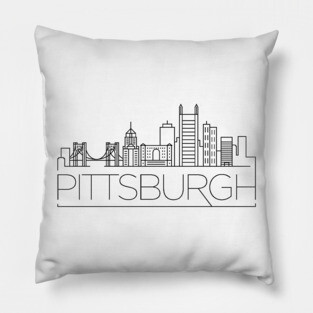 Pittsburgh Minimal Skyline Pillow
