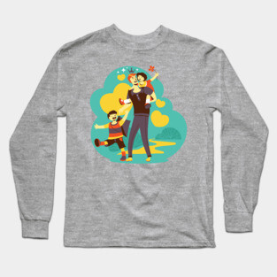 A father and his sons, son and daughter Long Sleeve T-Shirt