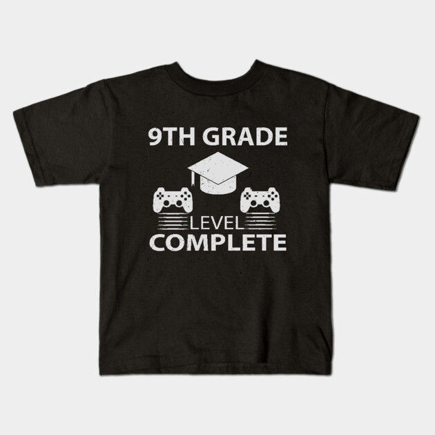9TH Grade Level Complete Kids T-Shirt by Pixel Threads 