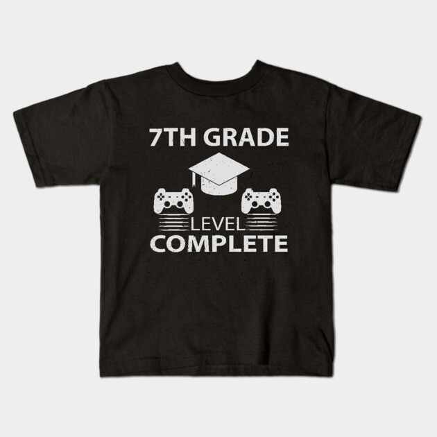 7TH Grade Level Complete Kids T-Shirt by Pixel Threads 